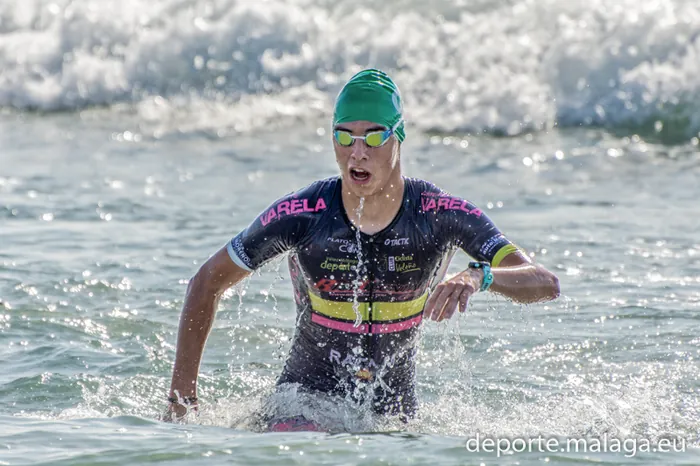 Competición de acuatlón en Málaga